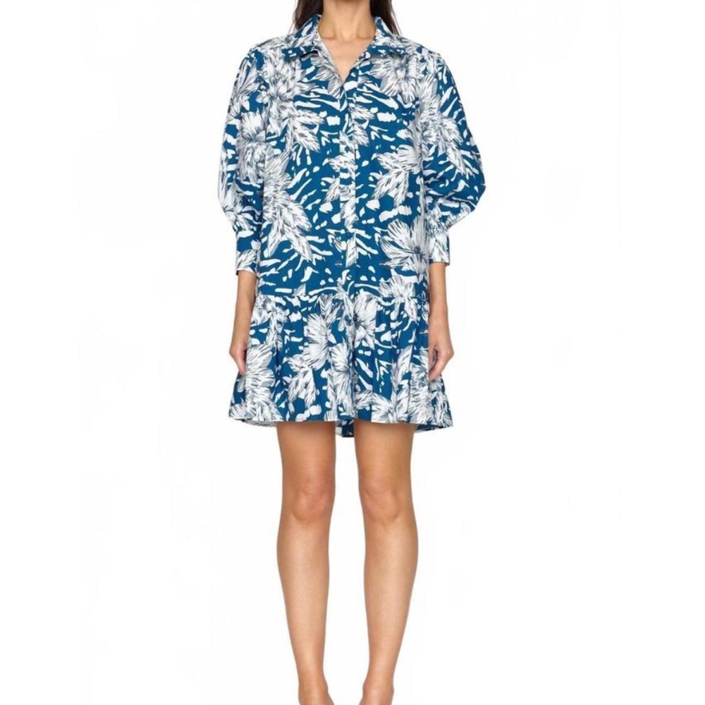CHRISTY LYNN emi dress in navy lotus size XS